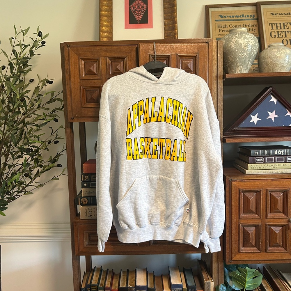 Russell Athletic Gray Sweatshirt with Yellow Details